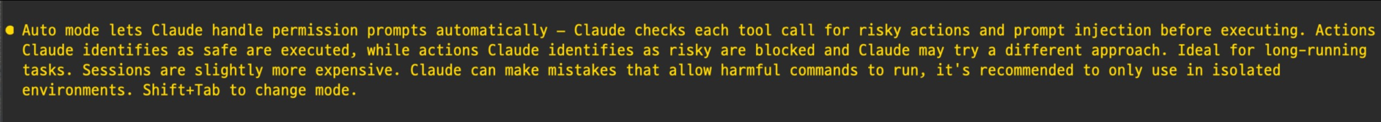 Claude Code Auto Mode 설명